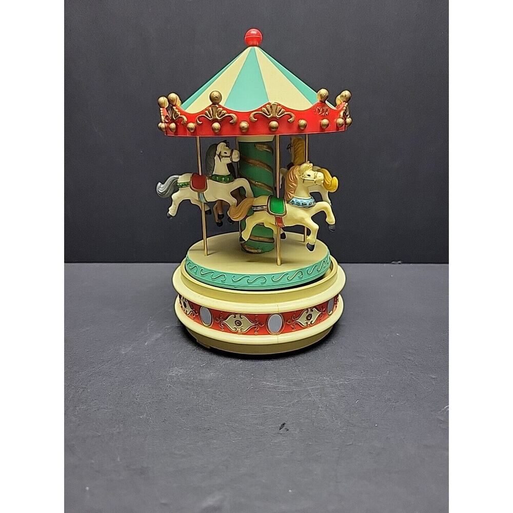 Rare Vintage 1980 Enesco Musical Carousel Tested and Working See Video Carnival